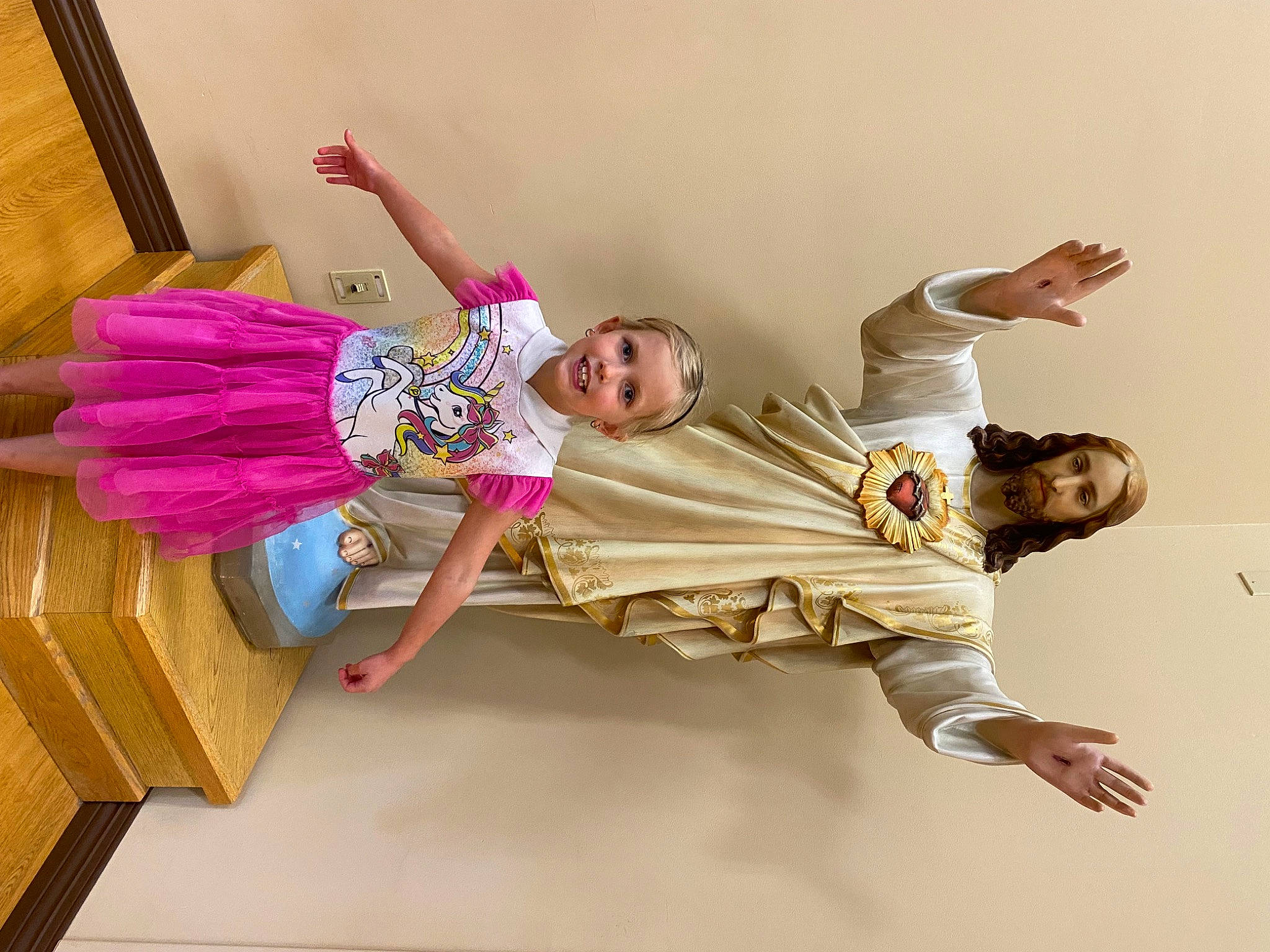 Karmyn is registered to the contest to win money with this photo: child, comfort, fashion_design, flooring, fun, gesture, happy, hardwood, joy, knee, leg, leisure, linens, magenta, person, room, sitting, sleeve, sock, thigh