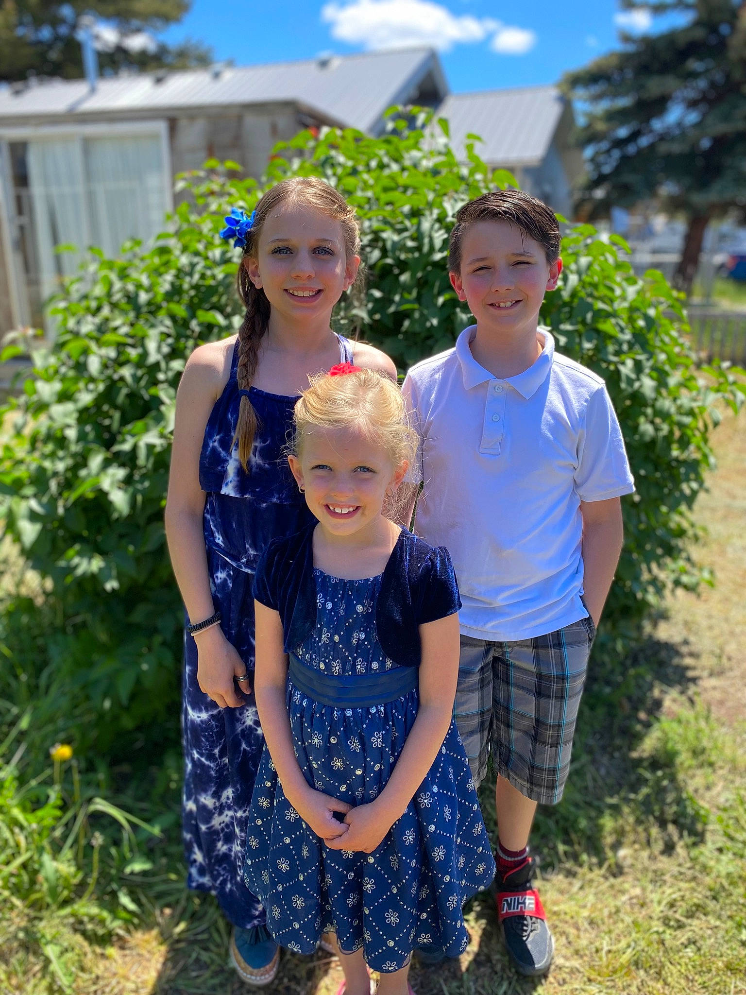 Karmyn is registered to the contest to win money with this photo: blue, child, cloud, dress, electric_blue, event, face, fun, grass, happy, joy, leaf, leisure, people, people_in_nature, person, plant, sky, smile, summer