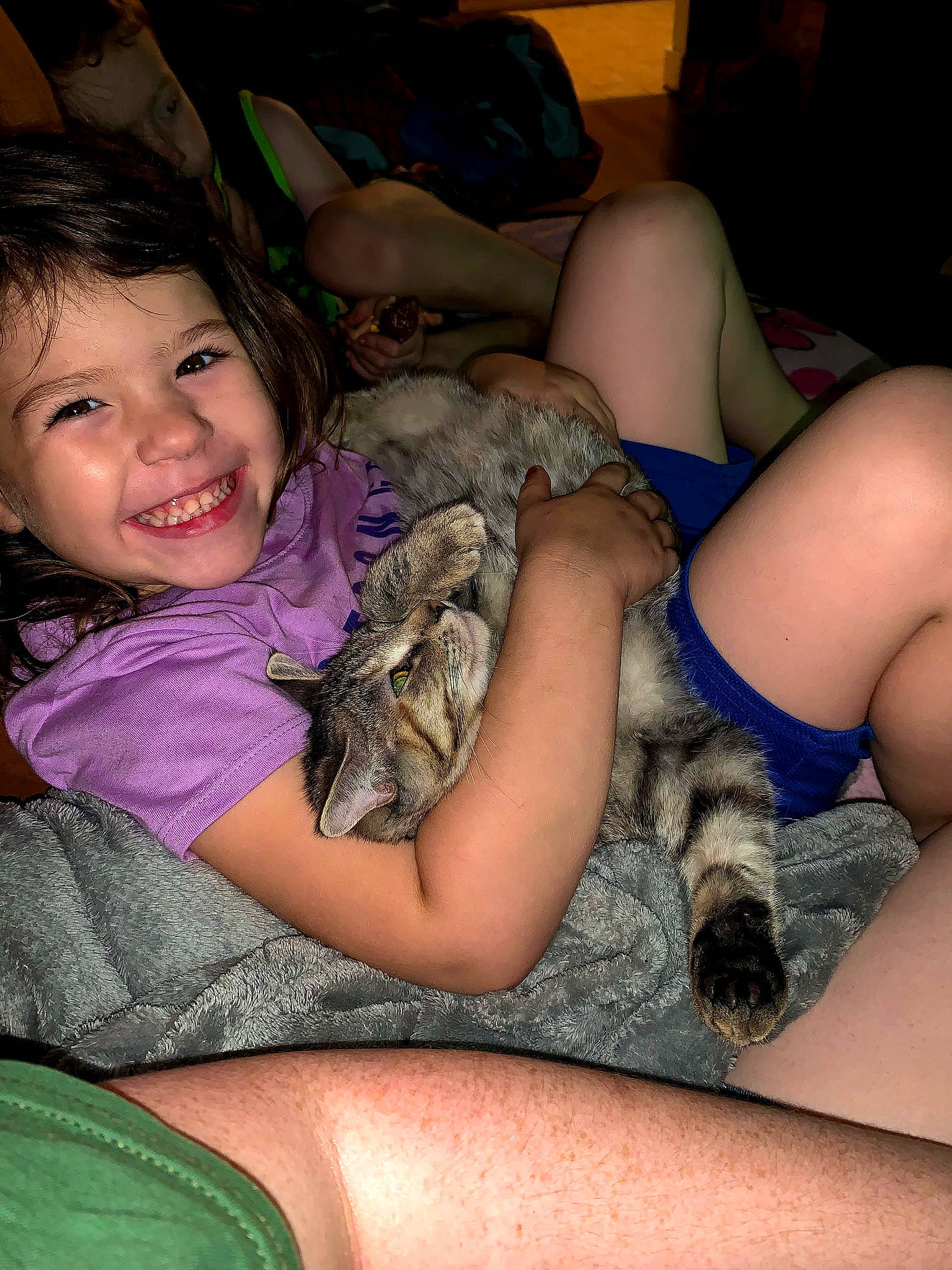 Alyssa joined the competition — help win amazing prizes! carnivore, comfort, eye, facial_expression, felidae, head, human_body, joint, joy, lap, leg, mouth, muscle, neck, organ, person, shoulder, skin, smile, textile