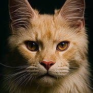 Volt a rejoint le concours — aidez-le/la à gagner de superbes lots ! amber_eyes, animal, cat, close_up, cream_colored, cute, dark_background, detailed, ears, feline, fur, indoor, majestic, mammal, pet, portrait, serious, soft_light, water_droplets, whiskers
