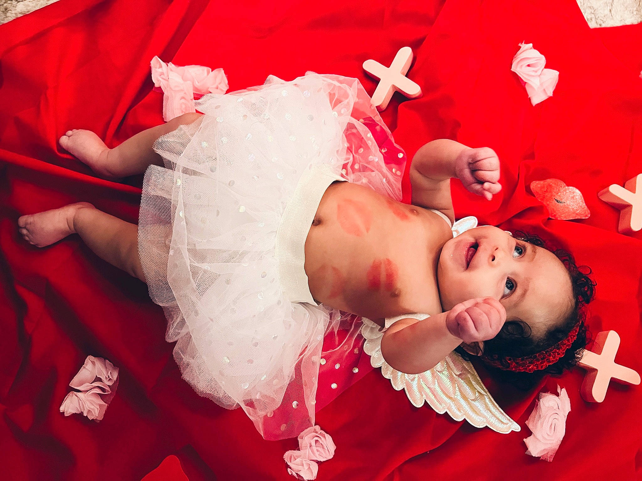 Emberlynn joined the competition — help win amazing prizes! baby, baby_toddler_clothing, carmine, child, costume, dress, embellishment, event, flesh, happy, hat, headpiece, peach, person, petal, pink, red, skin, smile, thigh