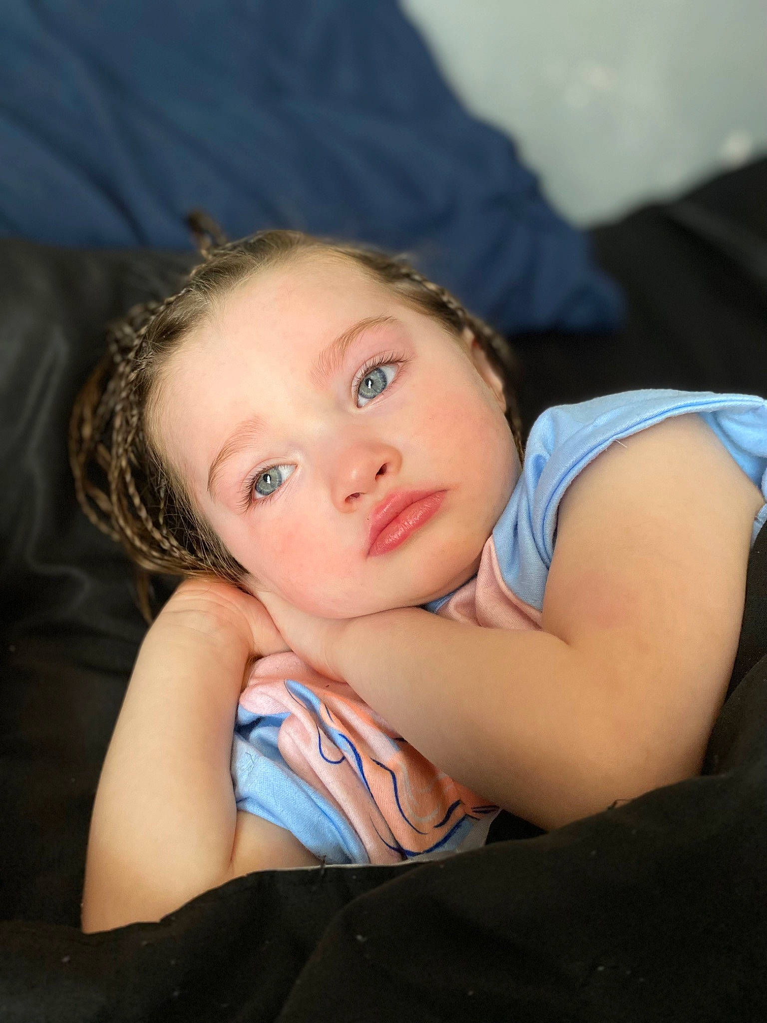 Lydia is registered to the contest to win money with this photo: arm, black_hair, blond, cheek, child, comfort, elbow, electric_blue, eyebrow, eyelash, flash_photography, grass, happy, human_leg, iris, lip, nose, person, skin, smile