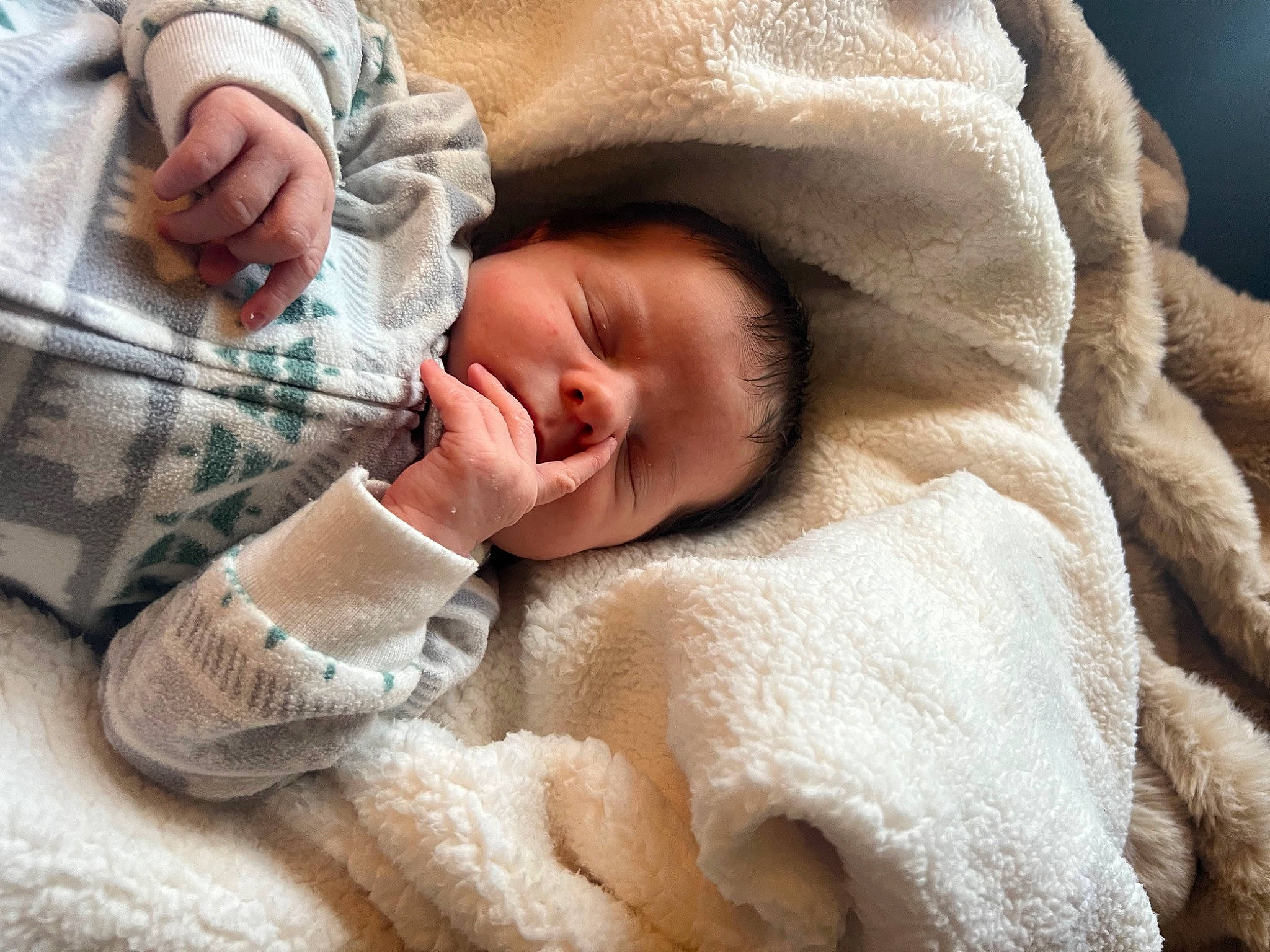 Gabriel joined the competition — help win amazing prizes! baby, baby_sleeping, cheek, child, comfort, ear, eye, face, finger, hand, head, human_body, linens, mammal, mouth, nose, person, skin, textile, toddler