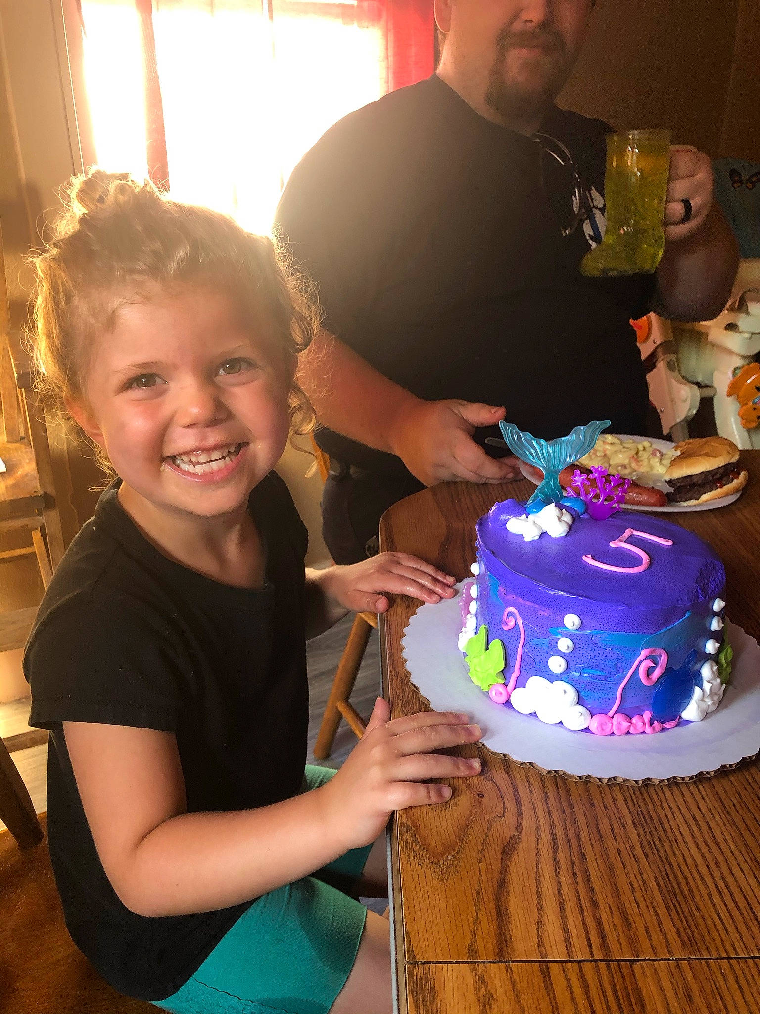 Julie joined the competition — help win amazing prizes! baked_goods, birthday_cake, birthday_party, cake, cake_decorating, cake_decorating_supply, cuisine, face, food, fun, happy, hat, headwear, joy, person, plate, shirt, smile, sugar_cake, t_shirt
