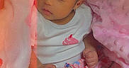 Azariyah joined the competition — help win amazing prizes! baby, sleeping, pink, blanket, headband, onesie, infant, cute, cozy, child, peaceful, indoor, soft, adorable, newborn, wrapped, resting, portrait, clothing, text_overlay