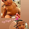 Azariyah is registered to the contest to win money with this photo: baby, infant, child, skin, arm, tattoo, diaper, face, portrait, expression, closeup, love, family, indoors, human, cute, newborn, sitting, person, text_overlay