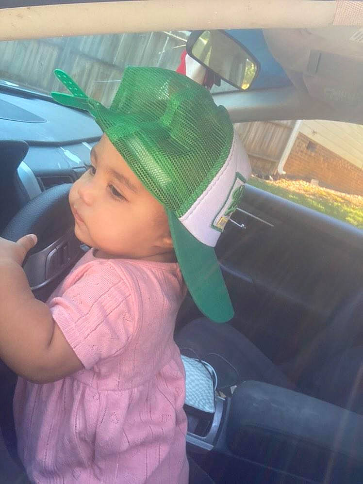 Nevaeh is registered to the contest to win money with this photo: auto_part, automotive_design, automotive_exterior, automotive_lighting, automotive_window_part, baby, baby_toddler_clothing, baseball_cap, cap, car_seat, child, cloud, cool, family_car, headwear, motor_vehicle, person, steering_wheel, toddler, travel