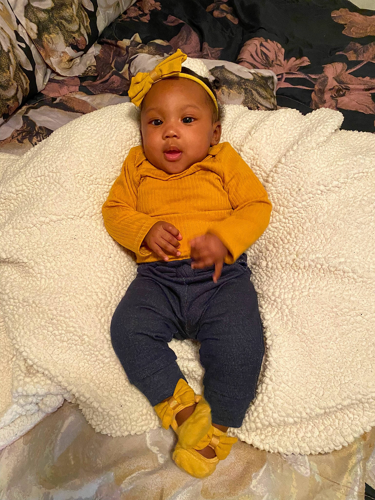 Kamiyah joined the competition — help win amazing prizes! baby, baby_products, baby_toddler_clothing, cheek, child, costume, costume_hat, event, fashion_accessory, fun, fur, grass, happy, headgear, people_in_nature, person, portrait_photography, sitting, sleeve, toddler