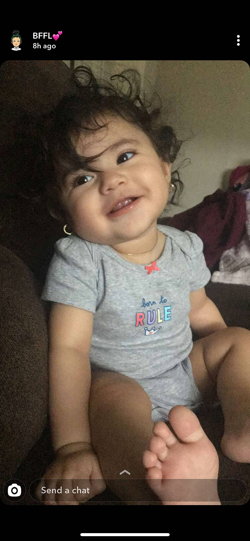 Dahlia joined the competition — help win amazing prizes! arm, baby, cheek, child, chin, eye, face, facial_expression, finger, forehead, fun, leg, lip, nose, person, sitting, skin, smile, thigh, toddler