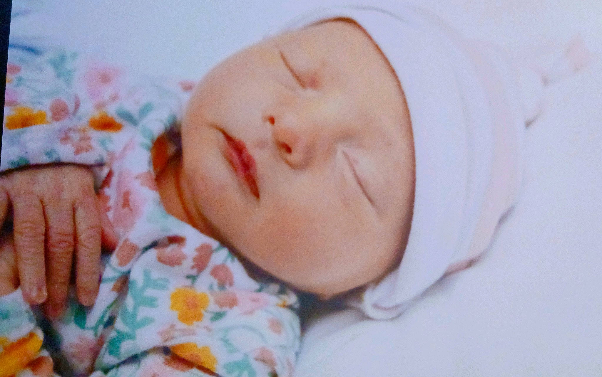 Valerie is registered to the contest to win money with this photo: baby, baby_sleeping, baby_toddler_clothing, bedtime, cheek, child, comfort, eye, eyelash, finger, happy, hat, iris, lip, mouth, nose, person, skin, sleeve, textile