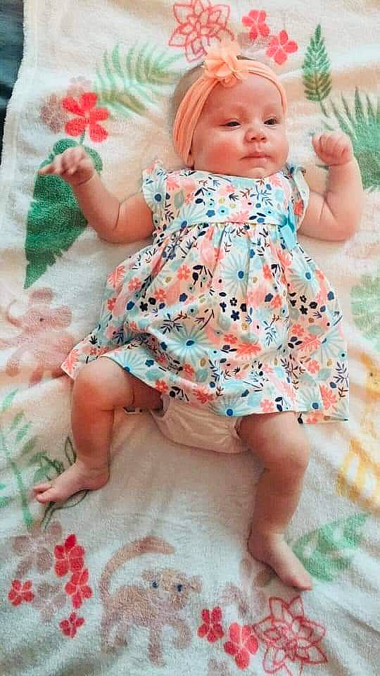 Alila Grace is registered to the contest to win money with this photo: art, baby, baby_products, baby_toddler_clothing, child, design, pattern, person, pink, product, textile, toddler