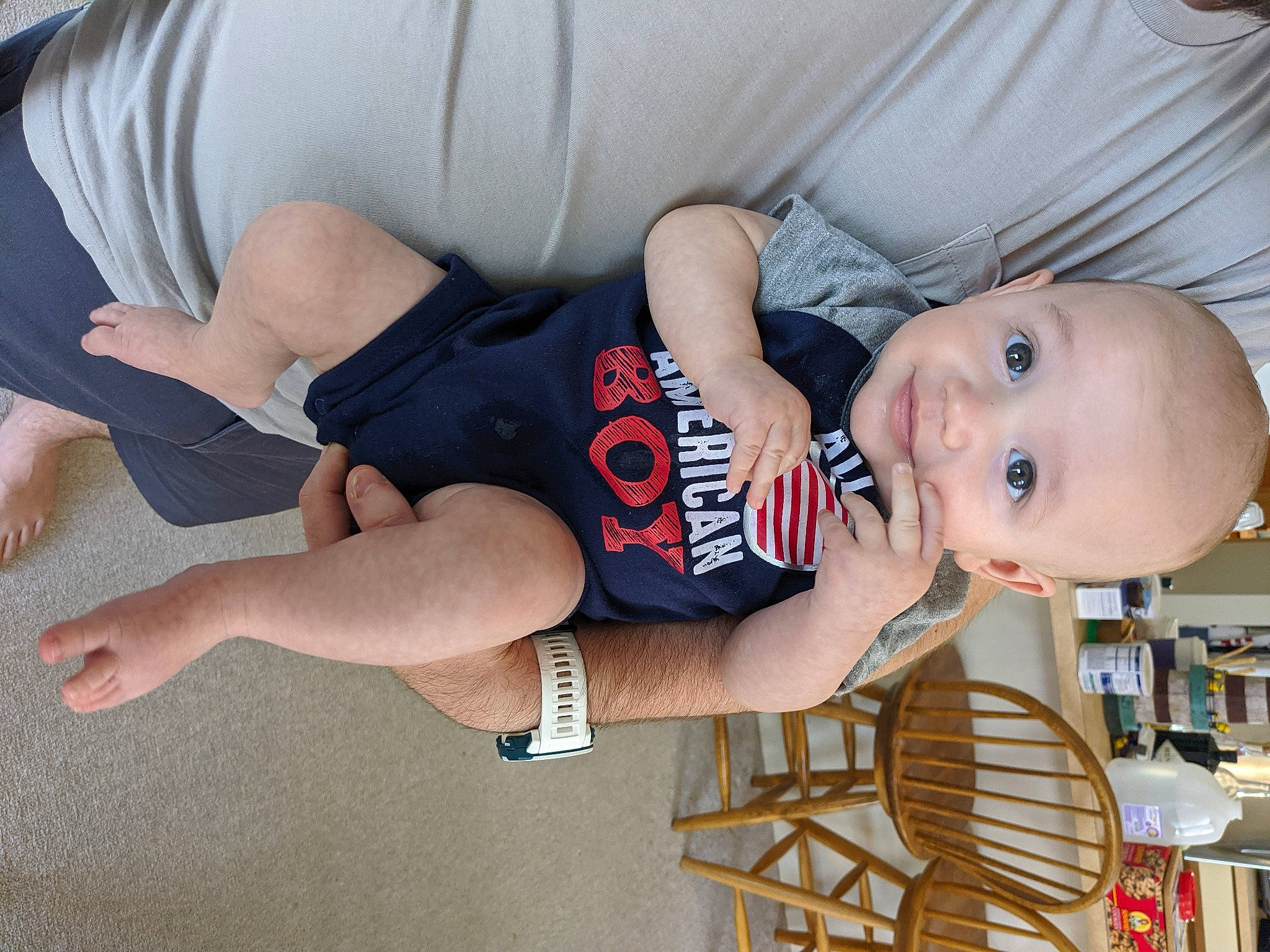 Kieran joined the competition — help win amazing prizes! arm, baby_toddler_clothing, chest, comfort, elbow, finger, hand, human_body, joint, knee, leg, mouth, muscle, person, shorts, sleeve, smile, t_shirt, thigh, toddler