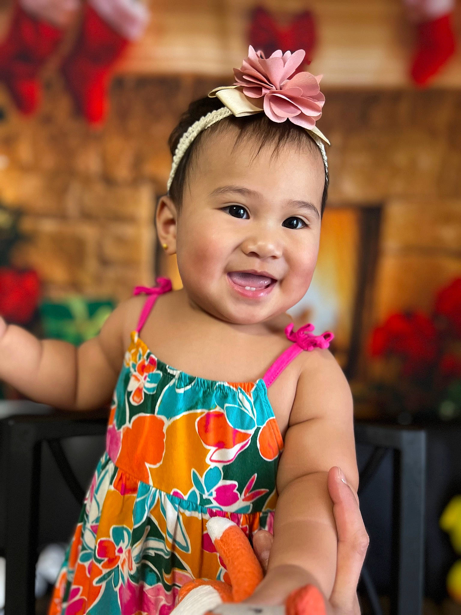 Keisha is registered to the contest to win money with this photo: baby, baby_toddler_clothing, child, chin, event, facial_expression, fashion_accessory, fun, hair_accessory, happy, headband, headpiece, jewellery, joy, leisure, magenta, person, pink, skin, sleeve