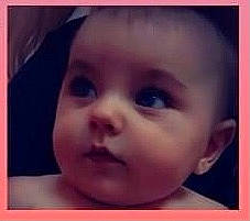 Jay is registered to the contest to win money with this photo: baby, cheek, child, cloud, ear, electric_blue, eyelash, fun, happy, iris, magenta, nose, person, photo_caption, portrait_photography, smile, square, toddler, violet