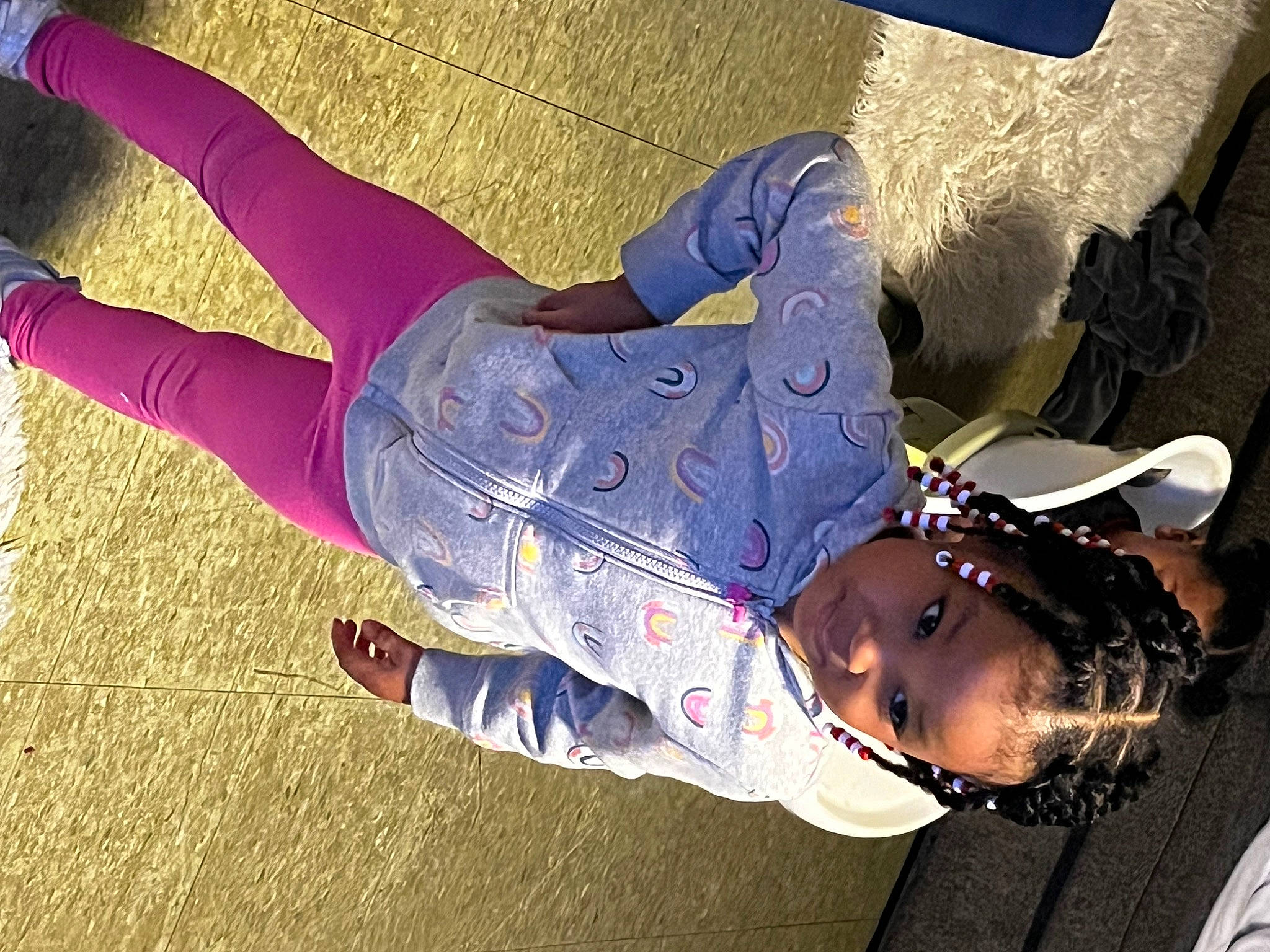 Miracle is registered to the contest to win money with this photo: child, cool, denim, electric_blue, foot, fun, grass, happy, human_body, human_leg, knee, leisure, person, plant, purple, recreation, sunglasses, thigh, toddler, tree