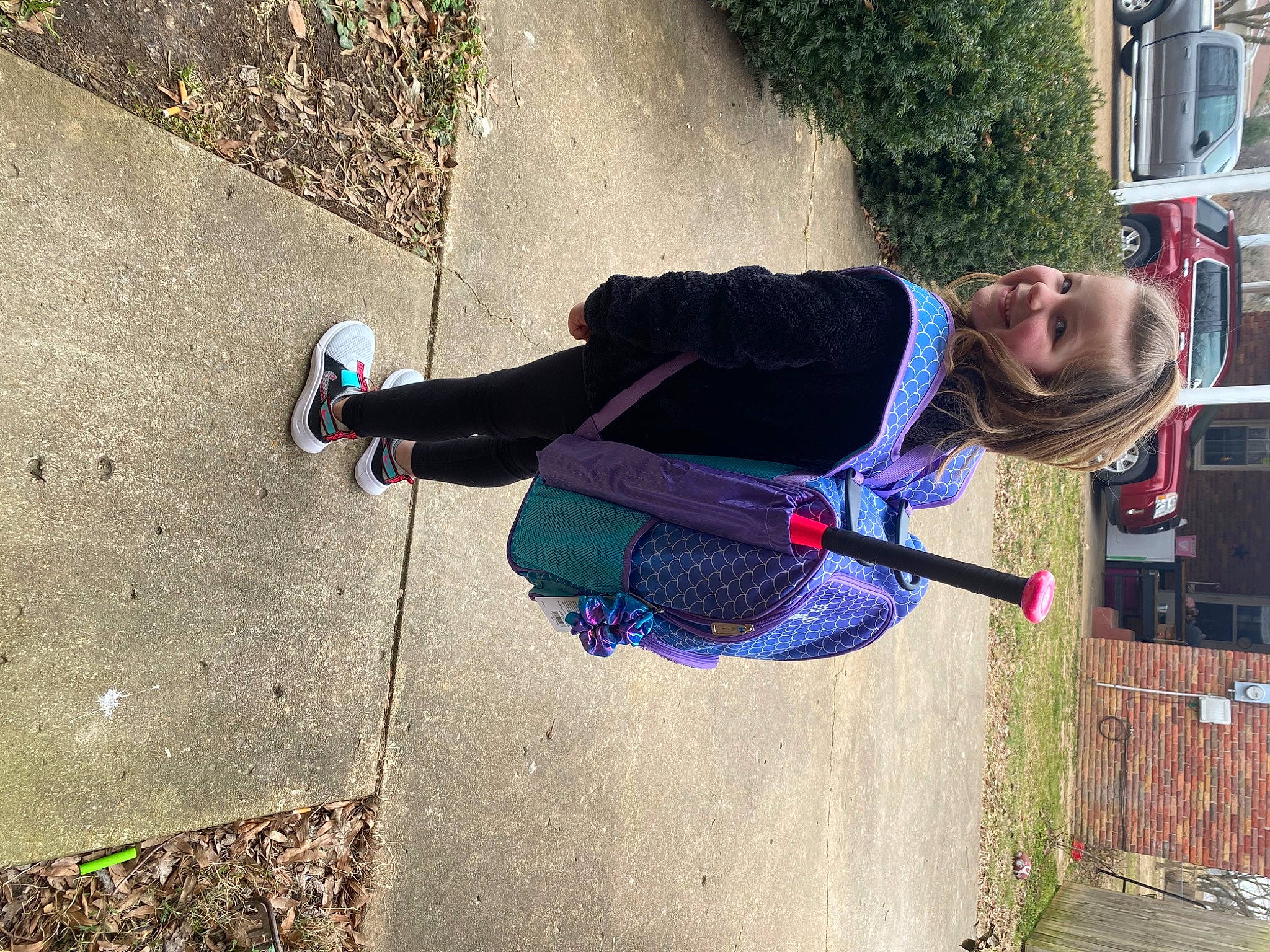 Makennah is registered to the contest to win money with this photo: asphalt, car, child, city, concrete, electric_blue, fun, grass, human_leg, joy, leisure, person, plant, recreation, road_surface, shadow, sidewalk, soil, street_fashion, toddler