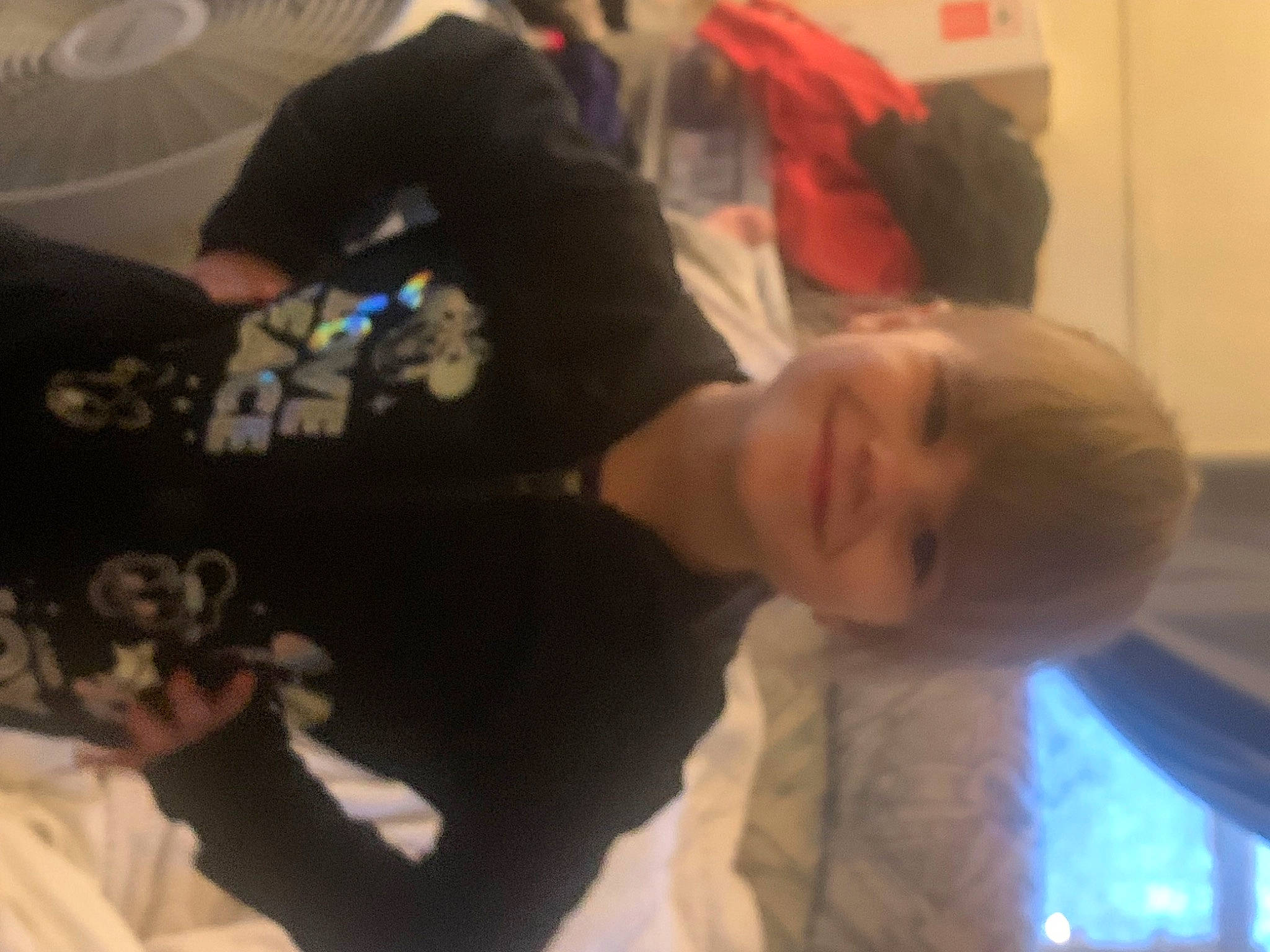 Adalynn joined the competition — help win amazing prizes! child, comfort, cool, ear, elbow, event, fun, fur, joy, person, room, sitting, smile, t_shirt, thumb