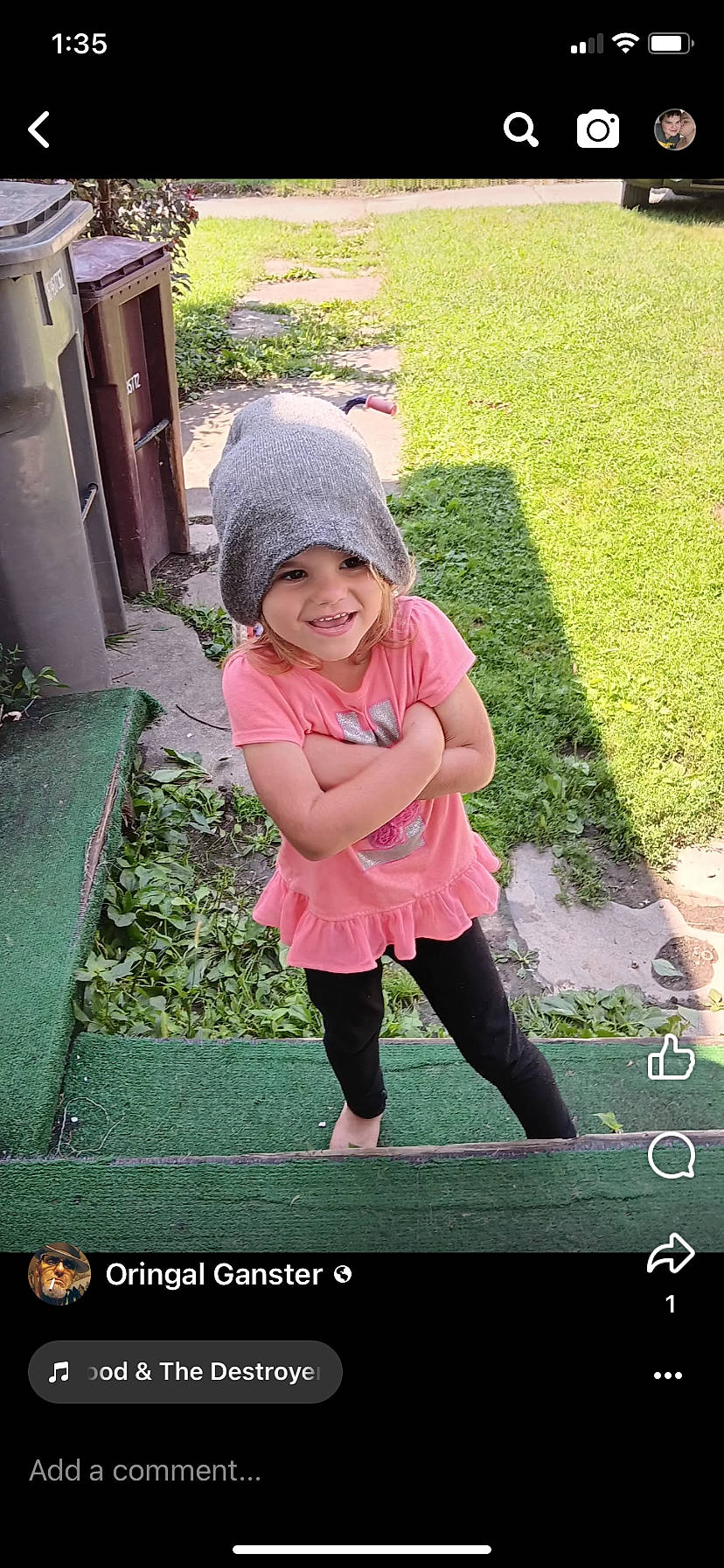 Adalynn Harvey joined the competition — help win amazing prizes! cap, child, fun, grass, happy, hat, headwear, joy, lawn, leaf, leisure, magenta, people_in_nature, person, photo_caption, pink, plant, play, recreation, smile