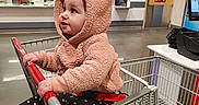 Amitalyriea is registered to the contest to win money with this photo: toddler, child, shopping_cart, hoodie, polka_dot_pants, indoor, store, menu, shopping, cute, baby, seatbelt, clothing, person, retail, grocery, floor, face, hands, curious