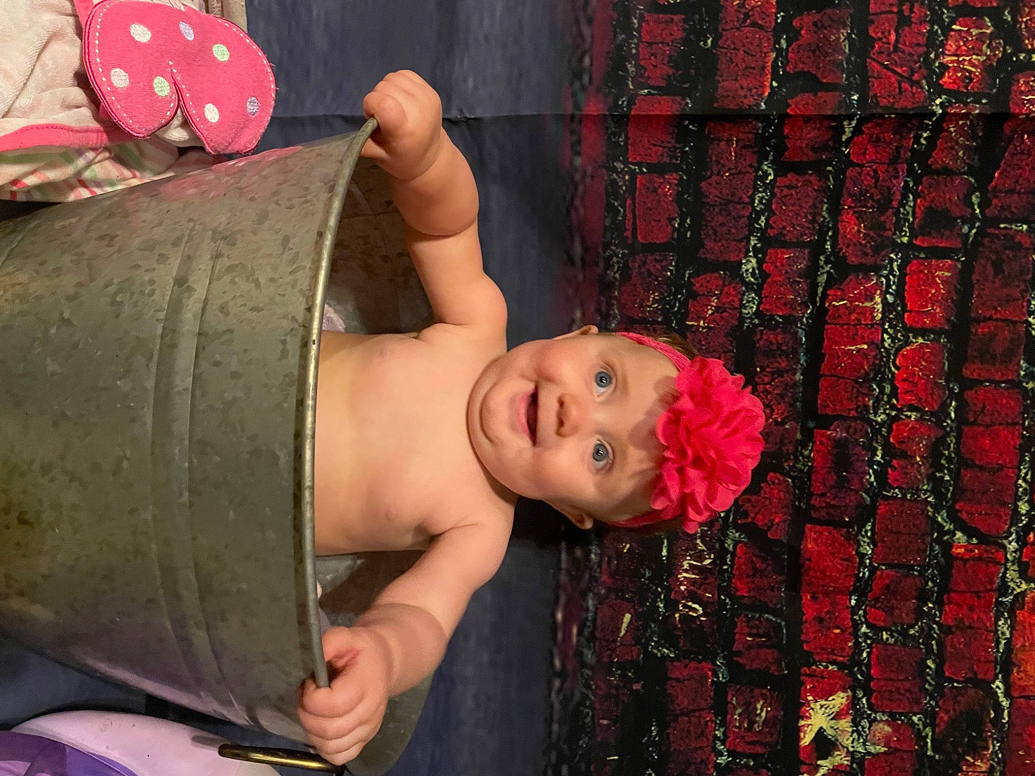 Kyleigh is registered to the contest to win money with this photo: beauty, black_hair, child, fashion, flash_photography, flesh, fun, happy, headwear, joy, magenta, mouth, muscle, pattern, person, pink, red, room, smile, textile