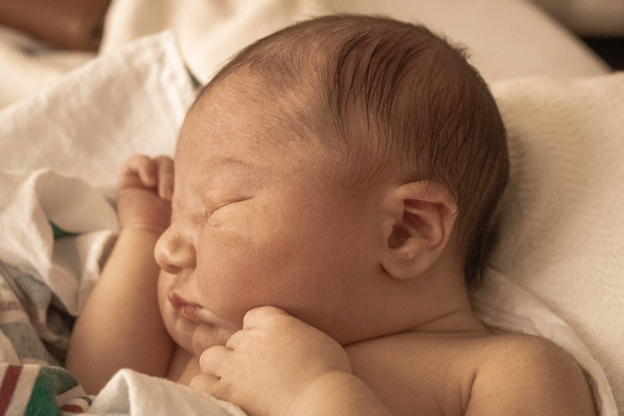 Lennox is registered to the contest to win money with this photo: baby, baby_toddler_clothing, bedtime, cheek, child, comfort, ear, event, eyebrow, eyelash, finger, gesture, happy, nap, nose, person, portrait_photography, skin, sleep, thumb