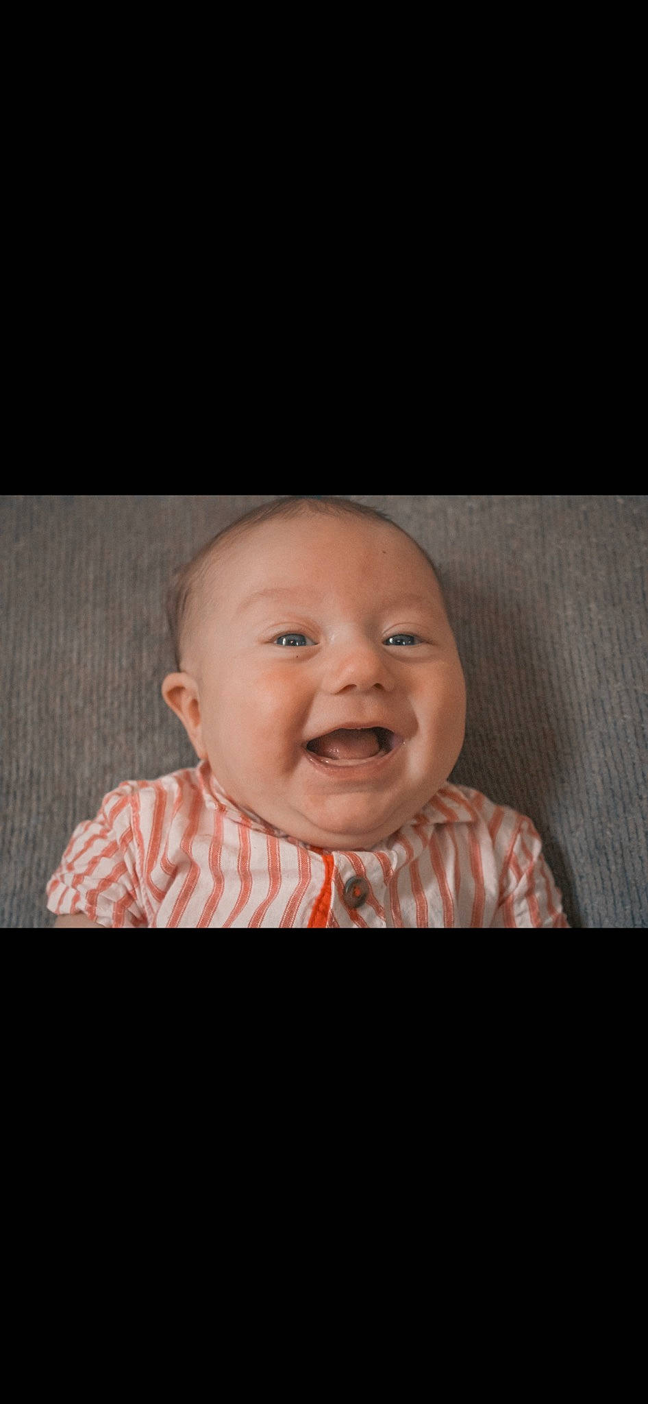 Lennox is registered to the contest to win money with this photo: baby, baby_laughing, baby_toddler_clothing, cheek, child, flash_photography, happy, hardwood, iris, laugh, nose, pattern, person, portrait, portrait_photography, room, sitting, sleeve, smile, toddler
