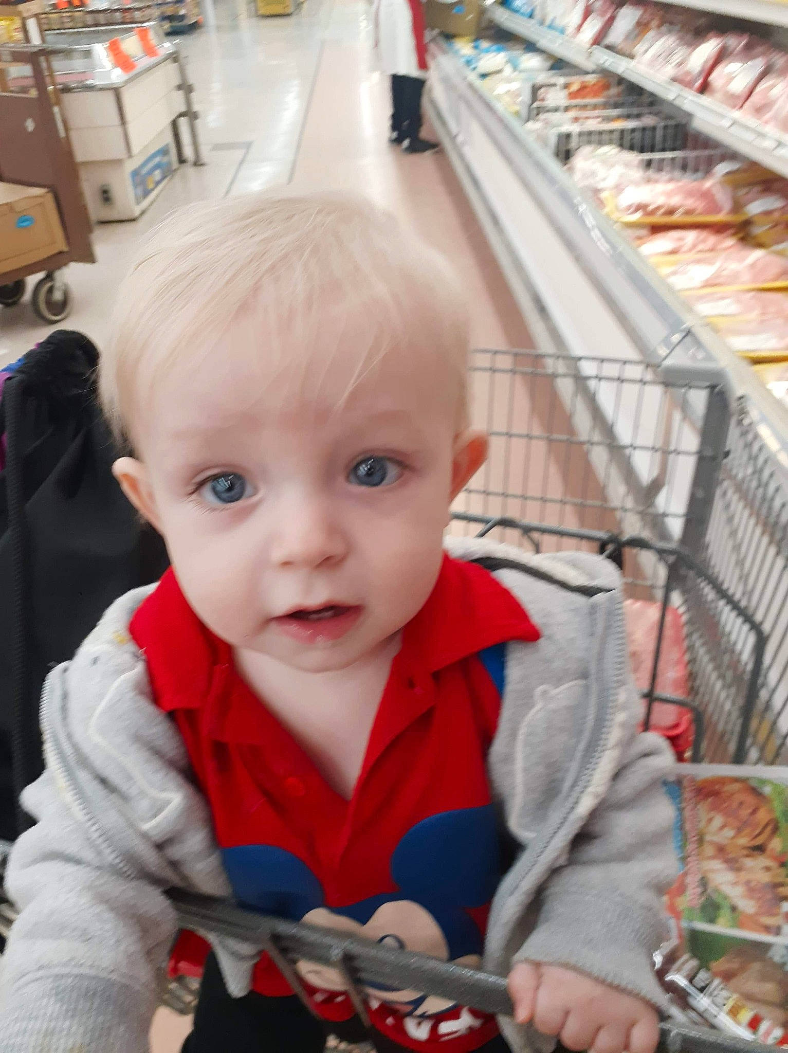 Loclyn joined the competition — help win amazing prizes! baby, baby_products, cheek, child, person, product, shopping_cart, skin, smile, supermarket, toddler