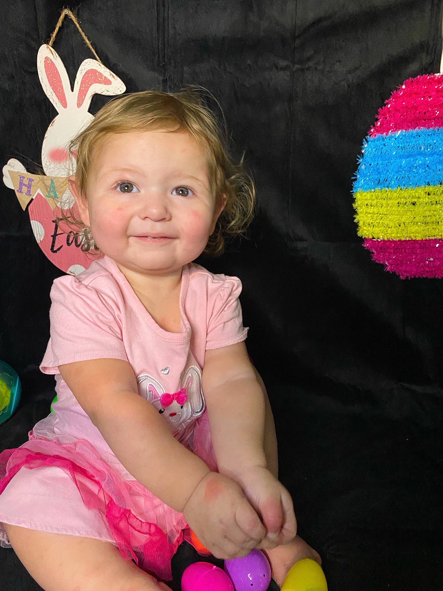 Emily joined the competition — help win amazing prizes! baby, baby_playing_with_toys, baby_toddler_clothing, beauty, child, fun, happy, iris, joy, linens, magenta, organ, person, photograph, pink, play, product, sitting, smile, snapshot