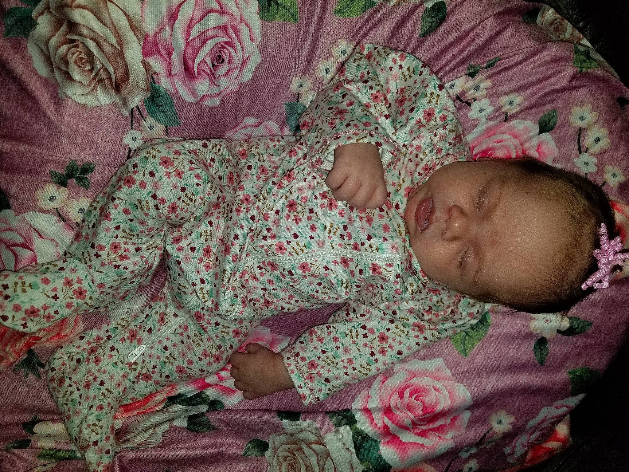 Journei is registered to the contest to win money with this photo: baby, baby_sleeping, bedtime, cheek, child, nap, pattern, person, photography, pink, plant, product, sleep, textile, toddler