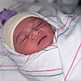 newborn, baby, sleeping, wrapped, blanket, hat, infant, hospital, closeup, face, peaceful, soft, cute, child, portrait, skin, headwear, rest, cozy, newborn_baby