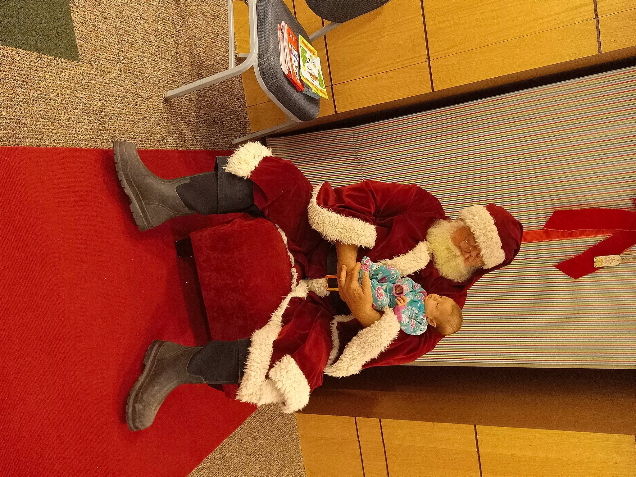 Delilah joined the competition — help win amazing prizes! carmine, christmas, comfort, costume, event, fictional_character, flooring, fun, hardwood, human_body, human_leg, knee, lap, leisure, pattern, person, room, sock, thigh, window