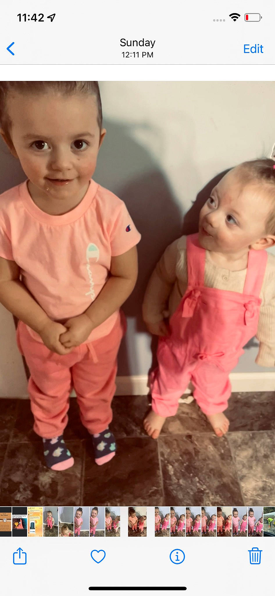 Kinsley joined the competition — help win amazing prizes! baby, baby_toddler_clothing, cheek, chin, eye, face, gesture, hairstyle, happy, head, iris, lip, nose, people, person, pink, skin, sleeve, smile, t_shirt