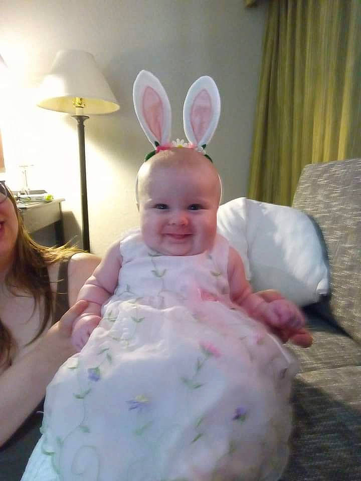 Cora joined the competition — help win amazing prizes! baby, baby_toddler_clothing, child, curtain, event, fashion_accessory, fun, gesture, happy, head, jewellery, joy, lamp, person, pink, room, sitting, smile, tableware, toddler