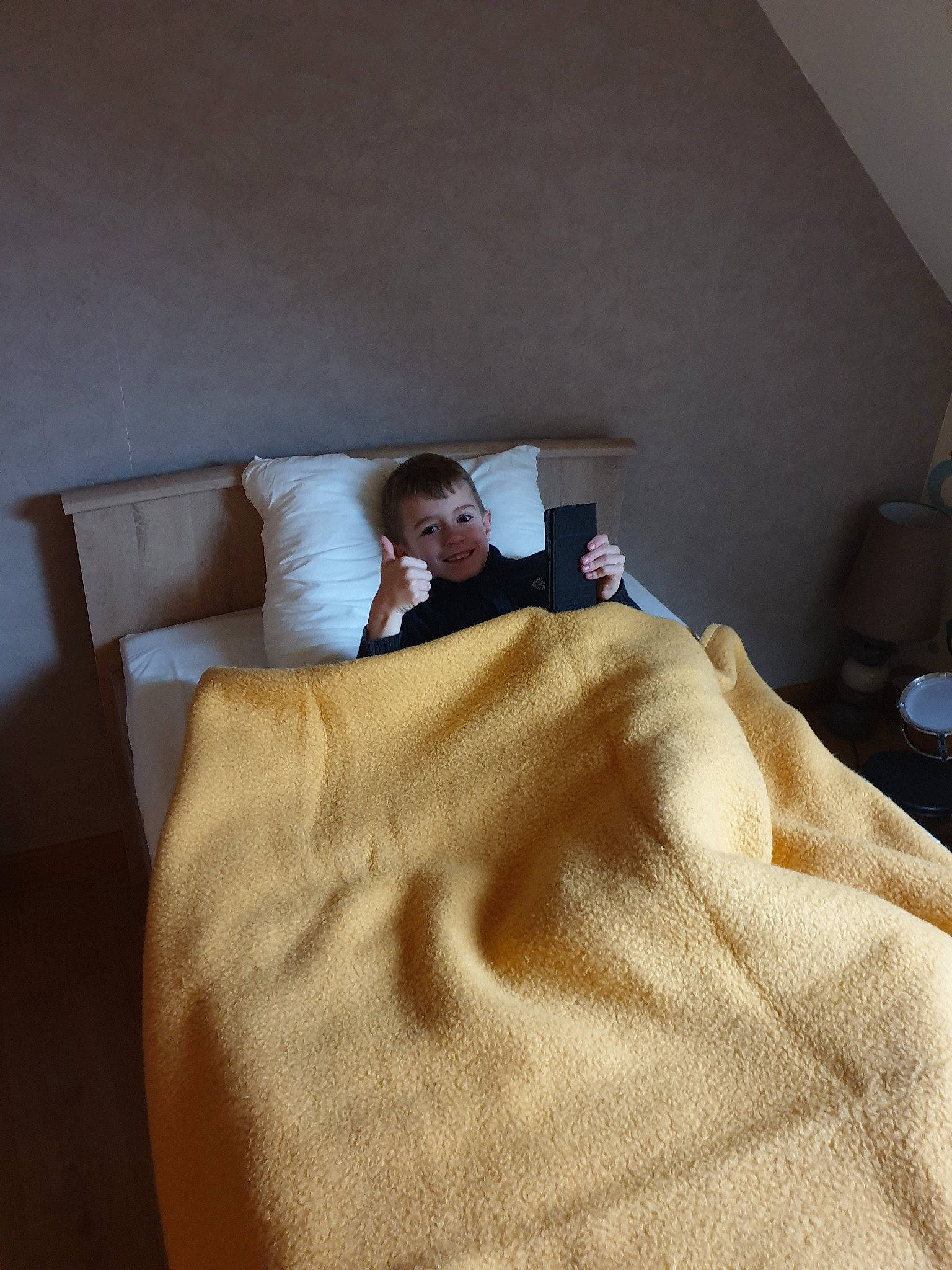 Richard participe au concours pour gagner de l'argent avec cette photo : bed, bed_sheet, bedding, bedroom, blanket, comfort, duvet, furniture, house, interior_design, joy, linens, person, pillow, room, textile