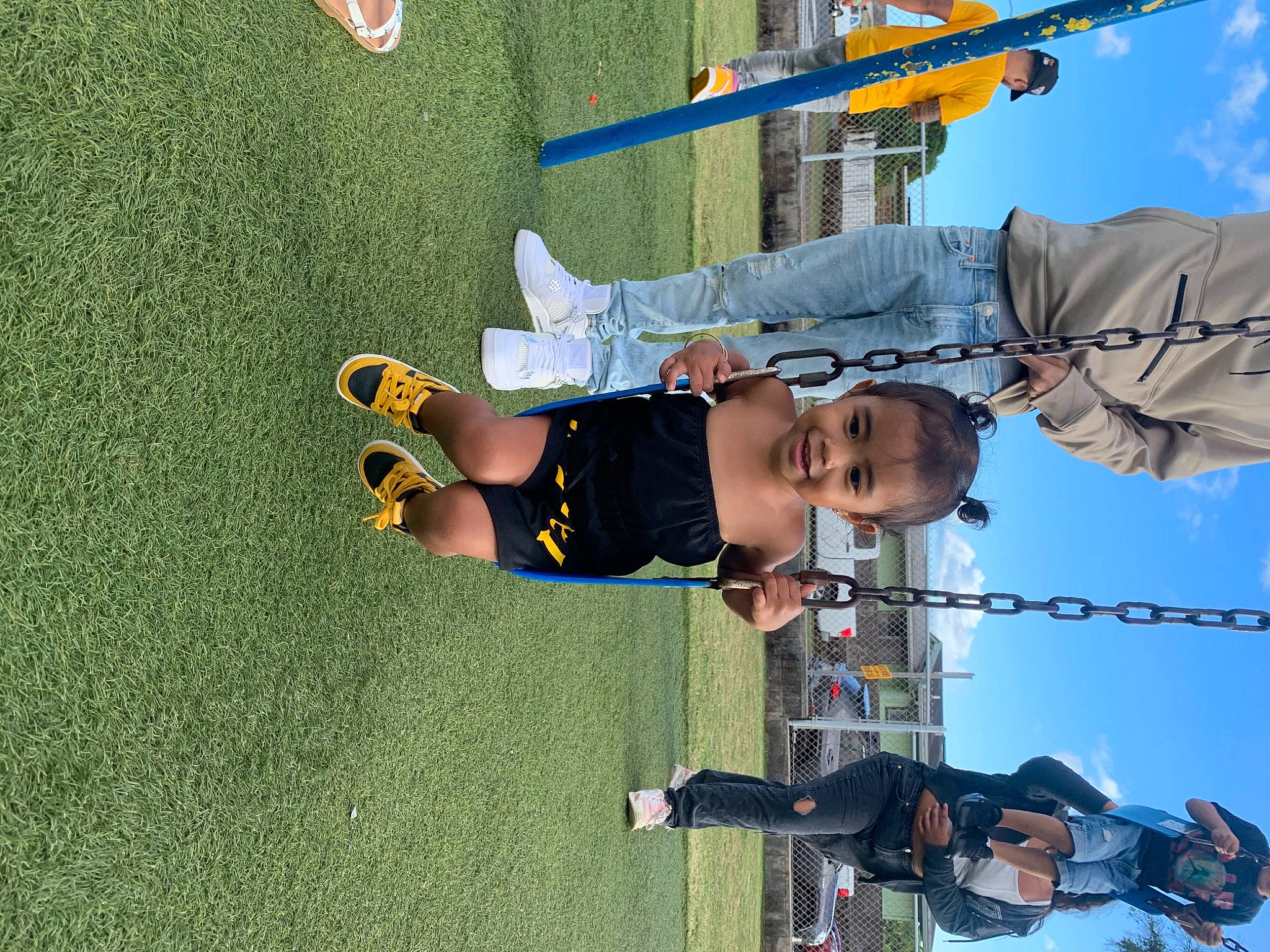 Arhea-dream is registered to the contest to win money with this photo: child, cloud, elbow, electric_blue, fun, grass, hat, headwear, knee, leisure, line, person, recreation, shorts, sky, smile, sports, t_shirt, toddler