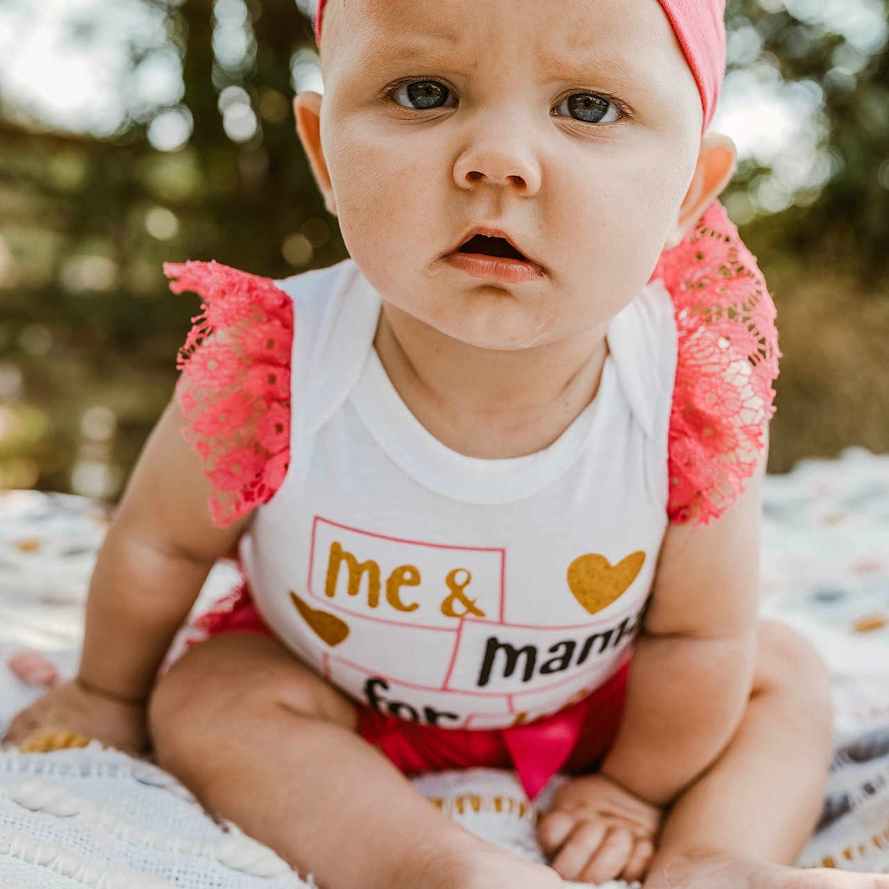 Lola joined the competition — help win amazing prizes! accessories, baby, bandana, bodypart, clothing, crawling, crying, face, finger, frown, hand, head, headband, people, person, photography, portrait, sad, sitting, t_shirt