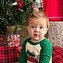 Kallen joined the competition — help win amazing prizes! toddler, child, christmas_tree, pajamas, holiday, gift, present, plaid, red, green, indoors, festive, decorations, face, cute, sitting, christmas, winter, young_child, portrait