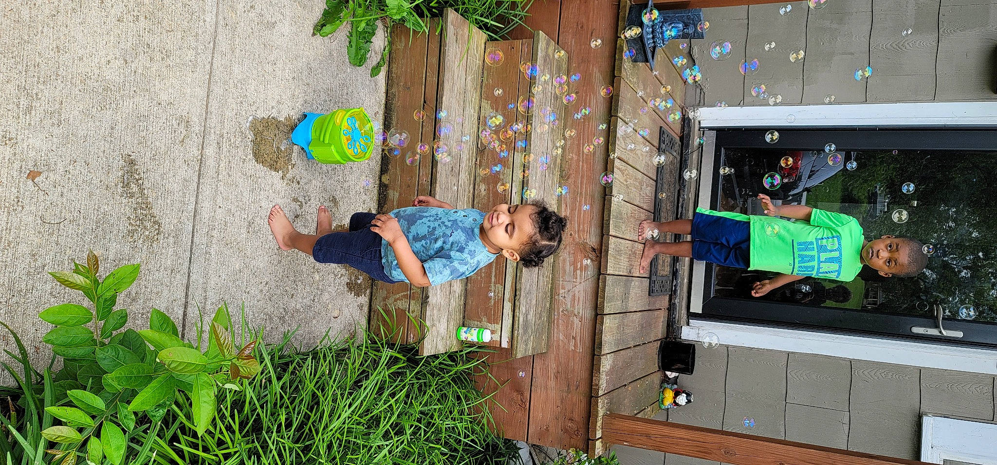 King joined the competition — help win amazing prizes! backyard, child, fun, grass, green, happy, leisure, machine, people_in_nature, person, plant, play, recreation, shorts, standing, t_shirt, toddler, vacation, wood, yard