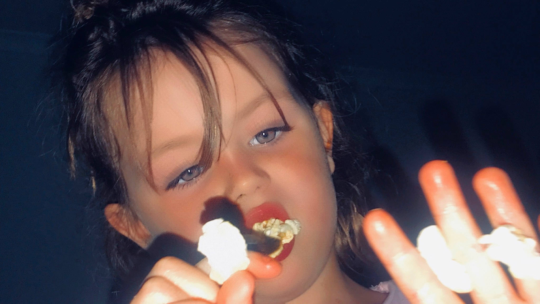 Lilly-anne joined the competition — help win amazing prizes! biting, brown_hair, cheek, child, comfort_food, cuisine, eyelash, finger, food, food_craving, gesture, happy, lip, mouth, nail, natural_foods, nose, person, sweetness, thumb