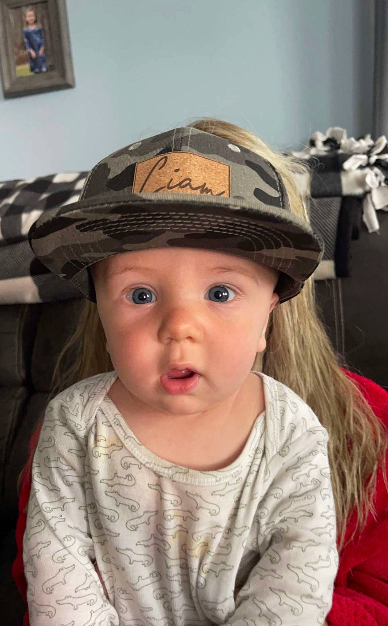 Liam joined the competition — help win amazing prizes! baby, baby_toddler_clothing, cap, cheek, chin, cool, costume_hat, event, eyebrow, eyelash, fashion_accessory, fun, happy, hat, headgear, headwear, helmet, person, picture_frame, smile