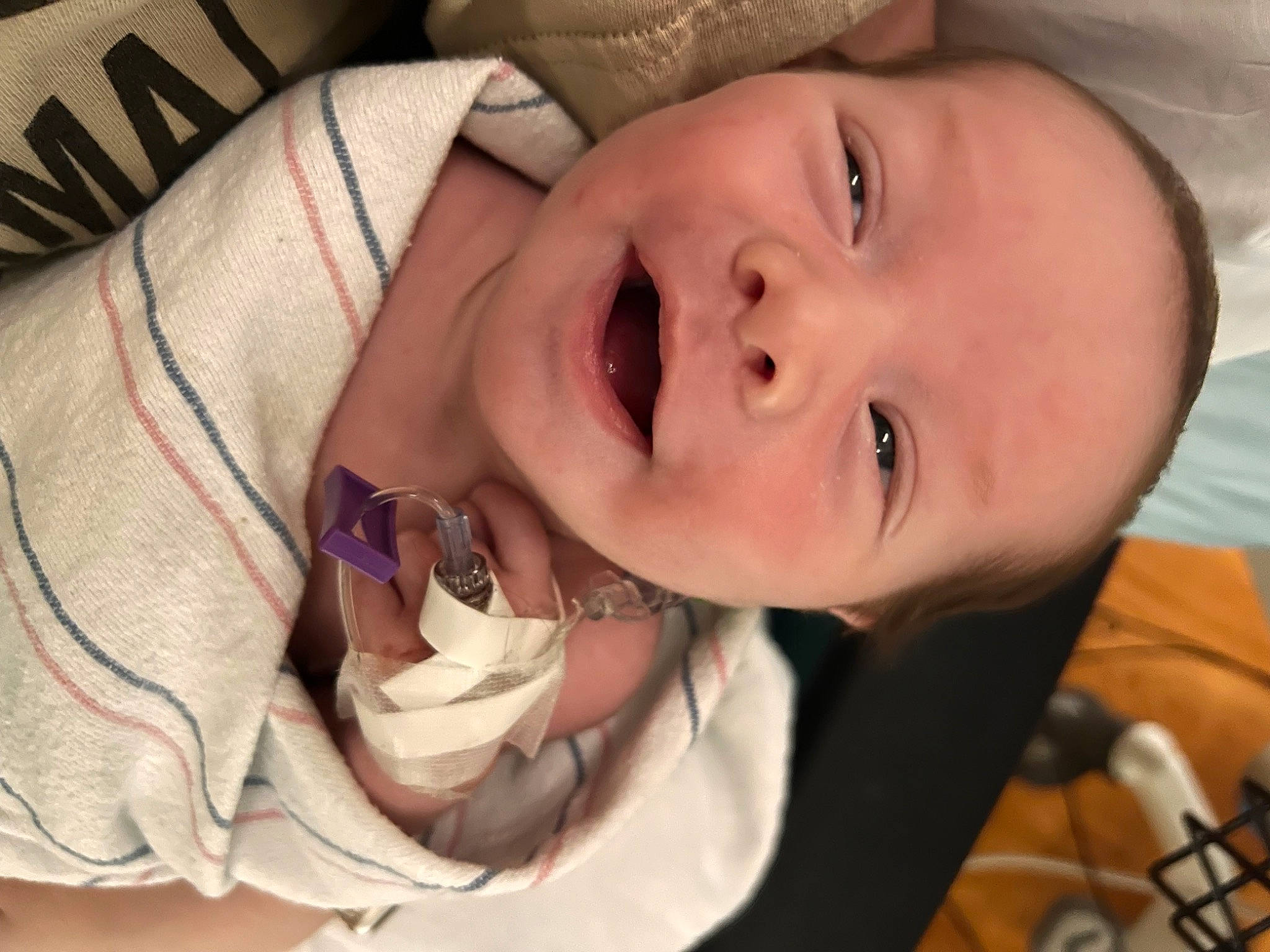 Colson is registered to the contest to win money with this photo: baby, baby_toddler_clothing, cheek, child, comfort, eyebrow, eyelash, facial_expression, finger, gesture, happy, headgear, iris, lip, mouth, nose, person, skin, sleeve, smile