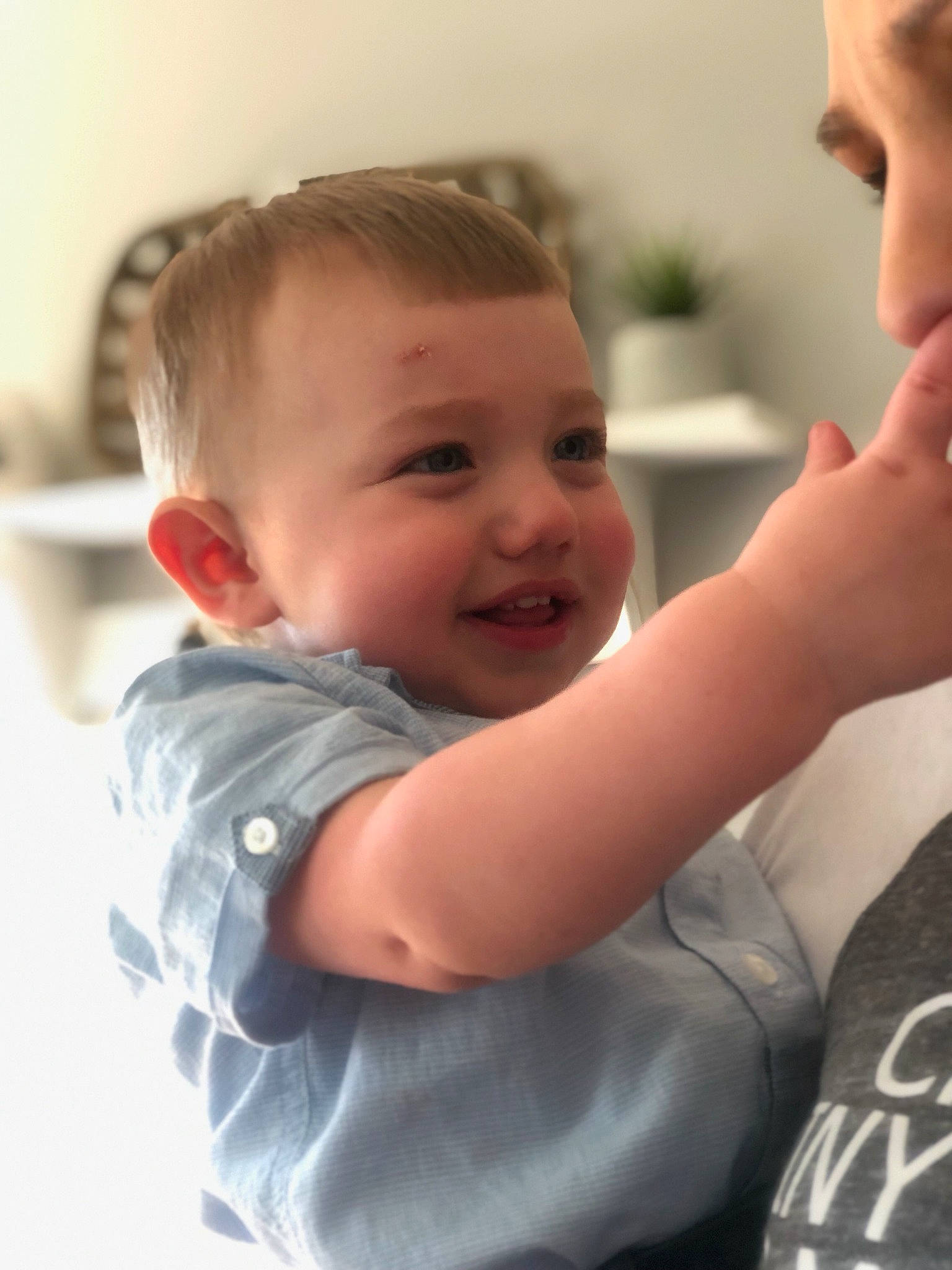 Leyton joined the competition — help win amazing prizes! arm, baby, cheek, child, chin, ear, eye, face, facial_expression, finger, fun, hand, head, iris, lip, nose, people, person, skin, smile