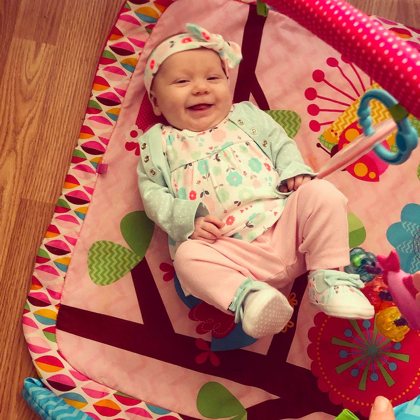 Joy joined the competition — help win amazing prizes! baby, baby_products, baby_toys, child, nap_mat, person, pink, play, playmat, product, textile, toddler, toy