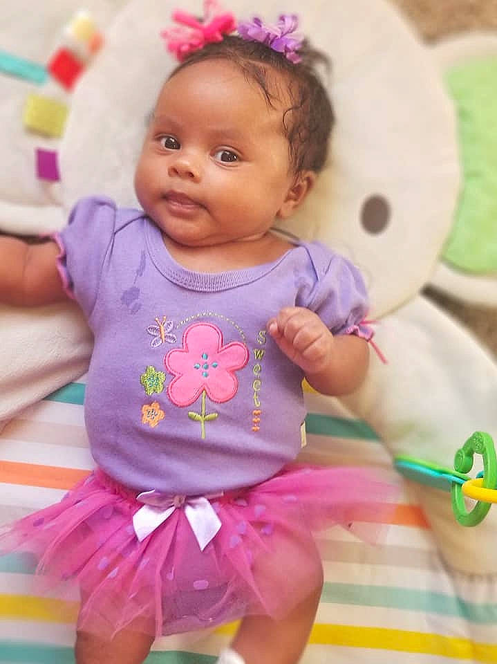 Emerie joined the competition — help win amazing prizes! baby_products, cheek, child, dance_dress, doll, girl, hair_accessory, infant, iris, lavender, lilac, person, pink, product, purple, skin, smile, toddler