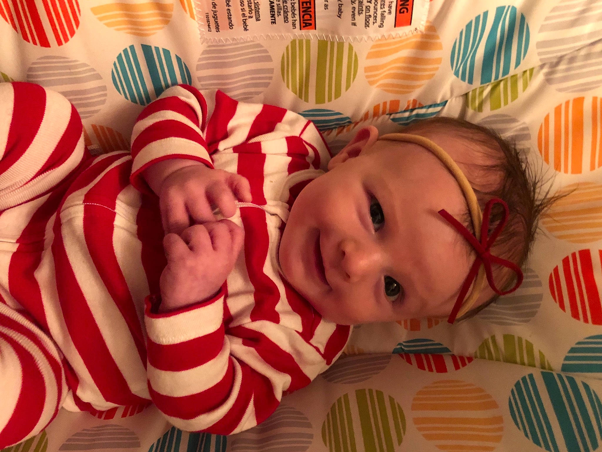 Vivienne is registered to the contest to win money with this photo: baby, baby_toddler_clothing, cheek, child, christmas, holiday, joy, peach, person, polkagris, toddler