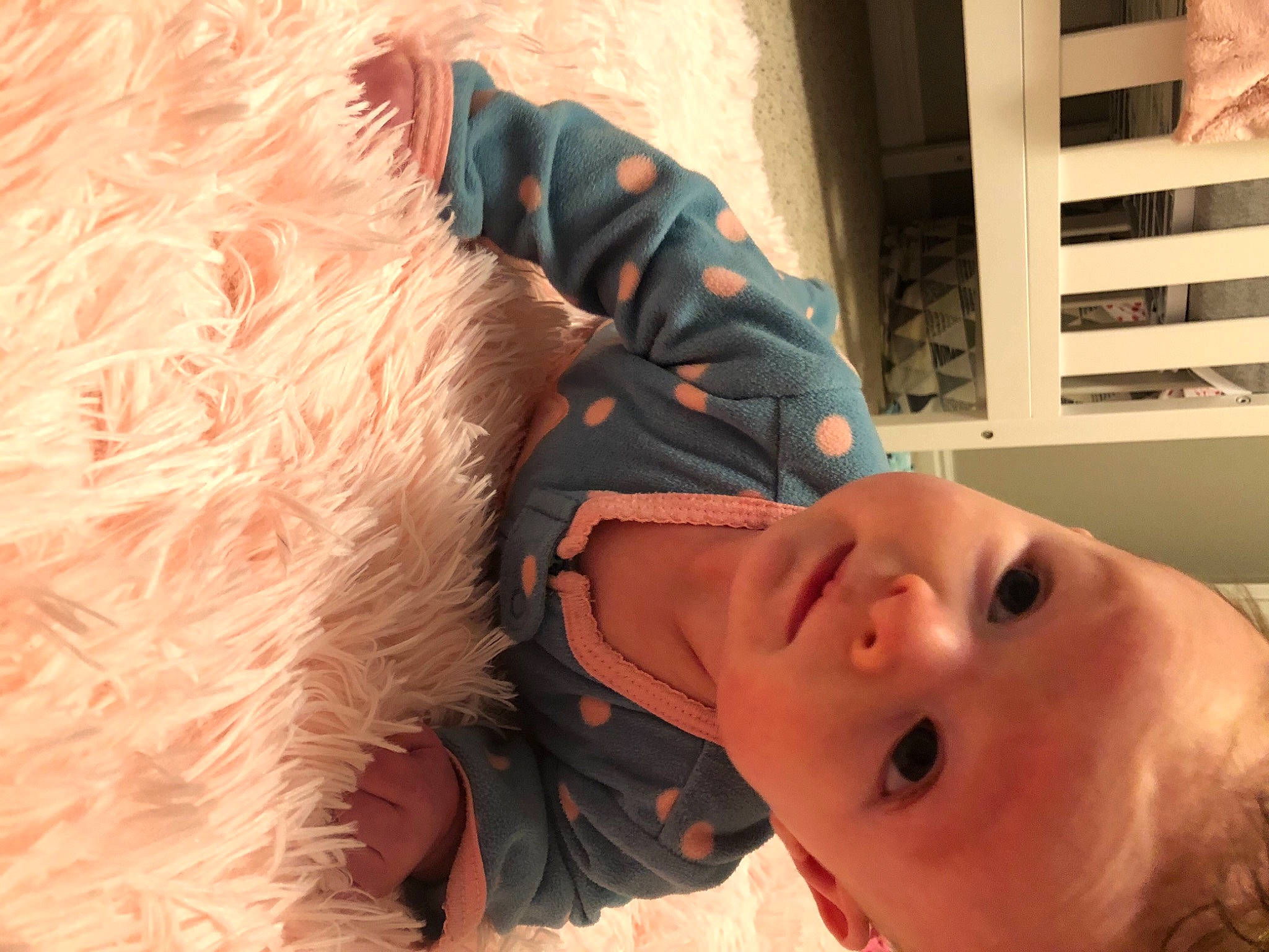 Vivienne joined the competition — help win amazing prizes! animal_product, baby, baby_toddler_clothing, cheek, fur, fur_clothing, person, throat, toddler, window_covering