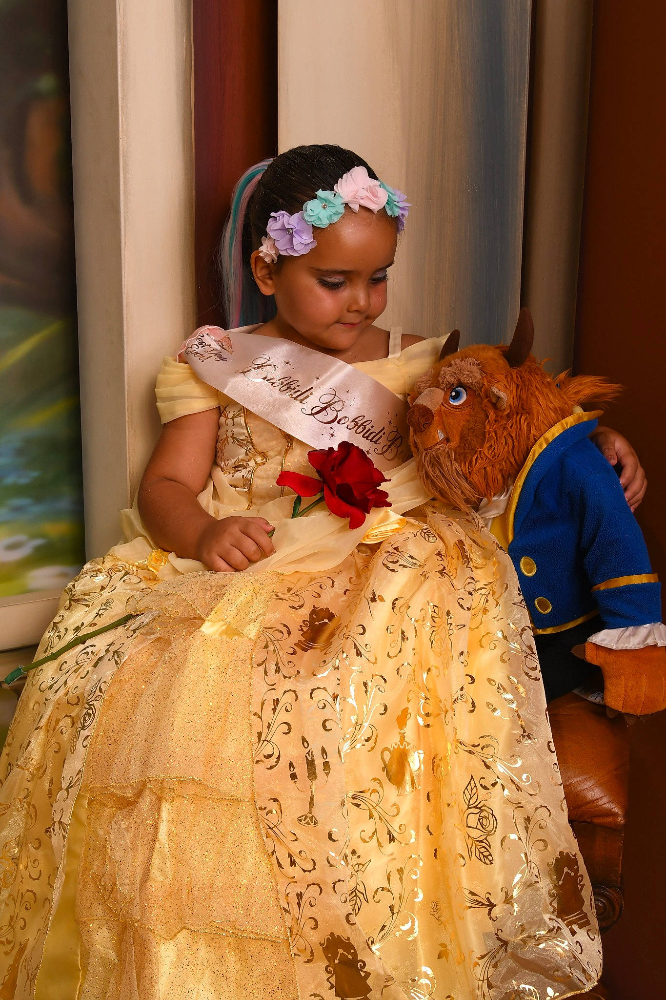 Emma is registered to the contest to win money with this photo: bridal_accessory, bridal_clothing, bride, costume_design, embellishment, event, fashion_accessory, fashion_design, formal_wear, fun, gown, happy, headpiece, headwear, jewellery, peach, person, textile, tradition, veil