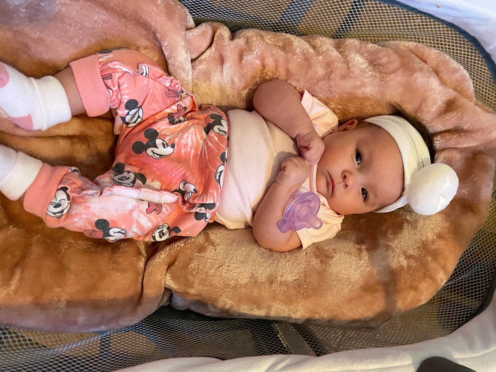 Rhaelynn joined the competition — help win amazing prizes! art, baby, baby_products, baby_safety, baby_sleeping, baby_toddler_clothing, baby_toys, bedtime, cheek, child, comfort, linens, nap, pattern, person, pink, skin, sleep, sleeve, textile