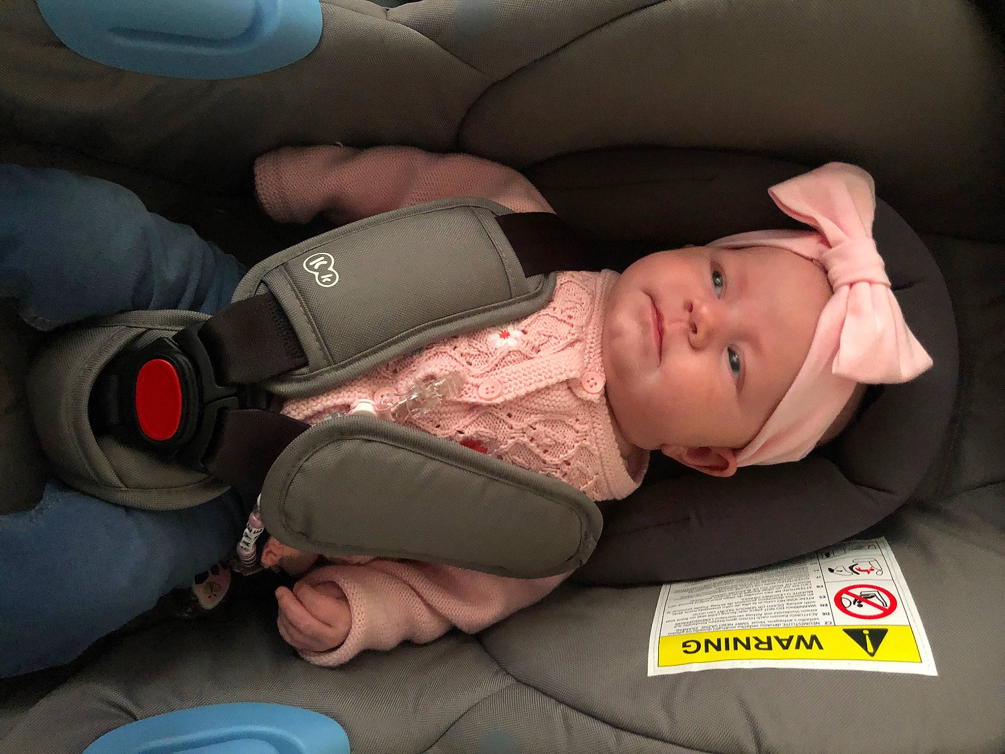 Faye joined the competition — help win amazing prizes! auto_part, baby, baby_in_car_seat, birth, car_seat, child, comfort, finger, hand, headwear, nap, person, sleep, toddler