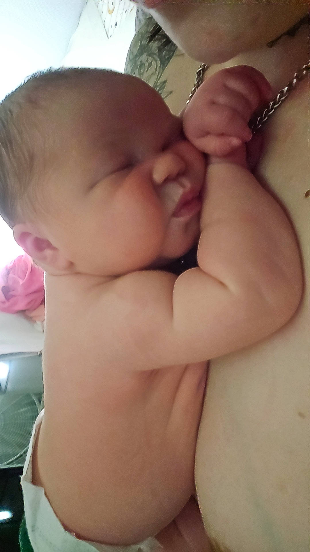 Katherine is registered to the contest to win money with this photo: arm, cheek, chest, comfort, ear, eye, eyebrow, eyelash, finger, gesture, hand, human_body, lip, mouth, nail, neck, nose, person, skin, stomach